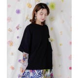 ポップレトロ調 ワッペン風バック刺繍アップリケTシャツ | ScoLar | 詳細画像5 