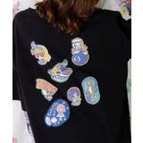 ポップレトロ調 ワッペン風バック刺繍アップリケTシャツ | ScoLar | 詳細画像7 