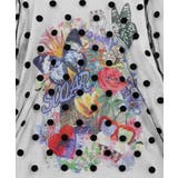 ドットチュール重ねアート柄Tシャツ | ScoLar | 詳細画像7 