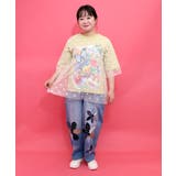 ドットチュール重ねアート柄Tシャツ | ScoLar | 詳細画像1 