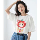 トマトにゃんこ柄プリントTシャツ | ScoLar | 詳細画像6