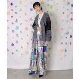 配色花レース×ローズジャガードカーディガン | ScoLar | 詳細画像1 
