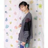 配色花レース×ローズジャガードカーディガン | ScoLar | 詳細画像5 