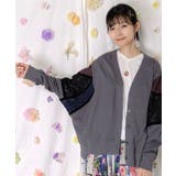 配色花レース×ローズジャガードカーディガン | ScoLar | 詳細画像6 