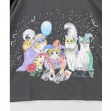 仮面舞踏会のネコ柄 ドルマンスリーブTシャツ | ScoLar | 詳細画像10 