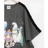 仮面舞踏会のネコ柄 ドルマンスリーブTシャツ | ScoLar | 詳細画像14 