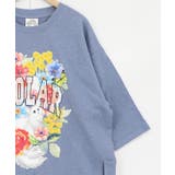 花ネコ発泡プリント ローズジャガードTシャツ | ScoLar | 詳細画像11 