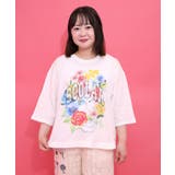 オフホワイト | 花ネコ発泡プリント ローズジャガードTシャツ | ScoLar