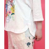 花ネコ発泡プリント ローズジャガードTシャツ | ScoLar | 詳細画像5 