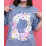 花に埋もれたスカラーちゃん ローズジャガードTシャツ | ScoLar | 詳細画像4