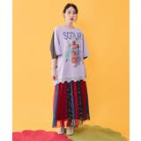 楊柳シフォン ストライプスカート | ScoLar | 詳細画像7
