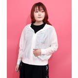 オフホワイト | スカラーちゃん箔プリント 接触冷感シアーパーカー | ScoLar