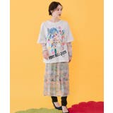 4柄展開 ロングスリーブソフトチュールワンピース | ScoLar | 詳細画像6