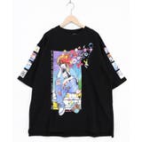 ブラック | カラフルストリートガール柄Tシャツ | ScoLar