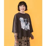 にらめっこネコちゃん ワイドTシャツ | ScoLar | 詳細画像3
