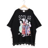 ブラック | スカラーガールズ レース付きTシャツ | ScoLar