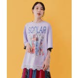 パープル | スカラーガールズ レース付きTシャツ | ScoLar