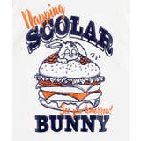 お昼寝ウサギinスカラーバーガー柄Tシャツ | ScoLar | 詳細画像10 