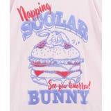 お昼寝ウサギinスカラーバーガー柄Tシャツ | ScoLar | 詳細画像12 