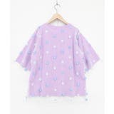 スカラーガールズ 花刺繍チュール重ねTシャツ | ScoLar | 詳細画像12 