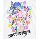 レースリボン付き 花ネコ柄Tシャツ | ScoLar | 詳細画像9