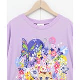 レースリボン付き 花ネコ柄Tシャツ | ScoLar | 詳細画像12