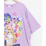 レースリボン付き 花ネコ柄Tシャツ | ScoLar | 詳細画像13