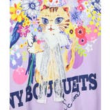レースリボン付き 花ネコ柄Tシャツ | ScoLar | 詳細画像15