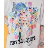 レースリボン付き 花ネコ柄Tシャツ | ScoLar | 詳細画像6