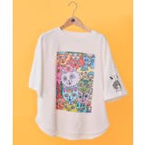 オフホワイト | 【イラスト募集】色いろなネコいっぱい柄Tシャツ | ScoLar