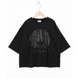 ブラック | オーロラ箔スカラーちゃん 接触冷感Tシャツ | ScoLar