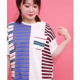 ボーダー切替 スカラーちゃんバックプリントTシャツ | ScoLar | 詳細画像3