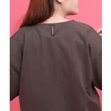 熱帯花柄 袖ギャザー入りTシャツ | ScoLar | 詳細画像6