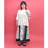 パステル調サングラスガール柄 異素材切替プルオーバー | ScoLar | 詳細画像1
