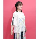 パステル調サングラスガール柄 異素材切替プルオーバー | ScoLar | 詳細画像2