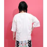 パステル調サングラスガール柄 異素材切替プルオーバー | ScoLar | 詳細画像4