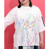 パステル調サングラスガール柄 異素材切替プルオーバー | ScoLar | 詳細画像5
