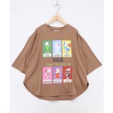 ブラウン | スカラークリームソーダコレクション柄Tシャツ | ScoLar