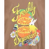 オレンジ大好きうさぎ柄 フリル付きTシャツ | ScoLar | 詳細画像6