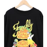 オレンジ大好きうさぎ柄 フリル付きTシャツ | ScoLar | 詳細画像7