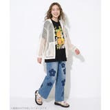 オレンジ大好きうさぎ柄 フリル付きTシャツ | ScoLar | 詳細画像2