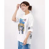 びっくりガール柄 四コマ風Tシャツ | ScoLar | 詳細画像2 