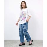 お花に埋もれるスカラーちゃん ジャガードTシャツ | ScoLar | 詳細画像1