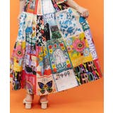 スカラー ポスターコラージュ柄ツイルスカート | ScoLar | 詳細画像7