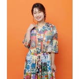 スカラー ポスターコラージュ柄or花ネコ柄シャツ | ScoLar | 詳細画像2