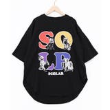 ブラック | ドットスカラー わんにゃん柄Tシャツ | ScoLar