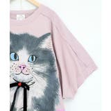 リボン付き もふもふハチワレネコ柄Tシャツ | ScoLar | 詳細画像16