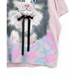 リボン付き もふもふハチワレネコ柄Tシャツ | ScoLar | 詳細画像17