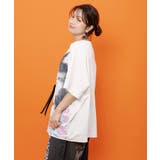 リボン付き もふもふハチワレネコ柄Tシャツ | ScoLar | 詳細画像2