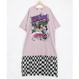 パープル | ダークメルヘン×チェック柄 チュール裾切替ワンピース | ScoLar